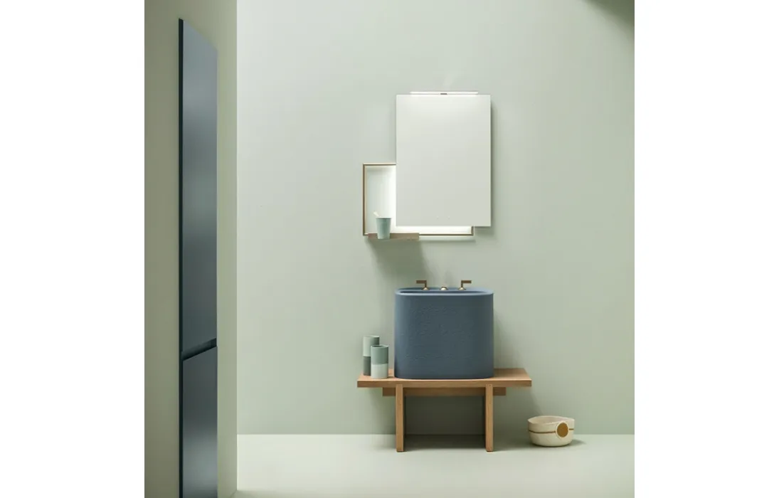 Mobile da Bagno Vivace in Rovere Nodato Naturale di Arblu