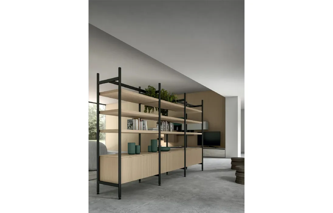 Libreria divisoria Living Glass di Arredo3