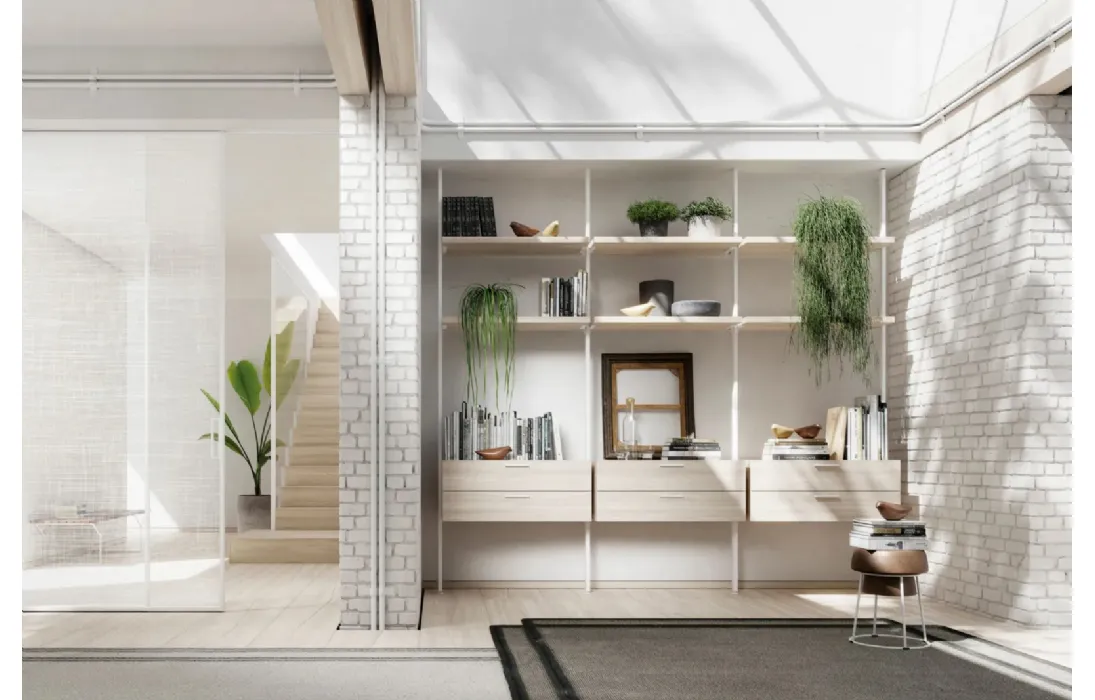 Libreria Simply a soffitto di Doal