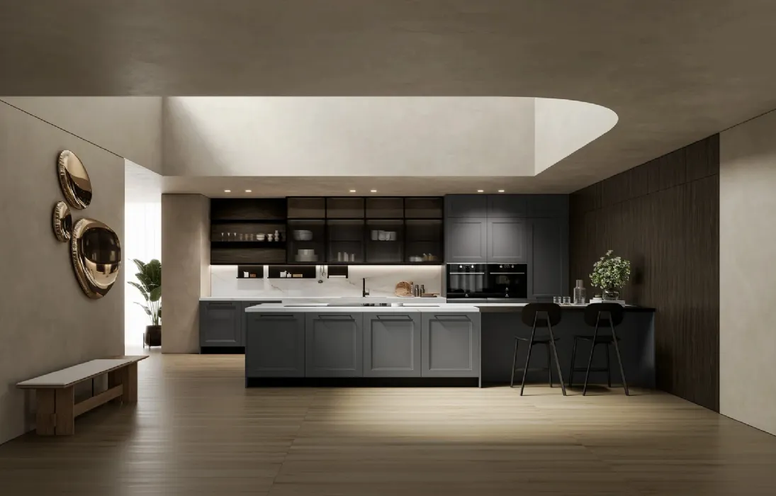 Cucina Moderna con penisola Meg 04 di Arredo3